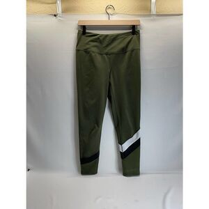 DSG Dark Green Hunter Olive Cropped Leggings Womens Size Medium